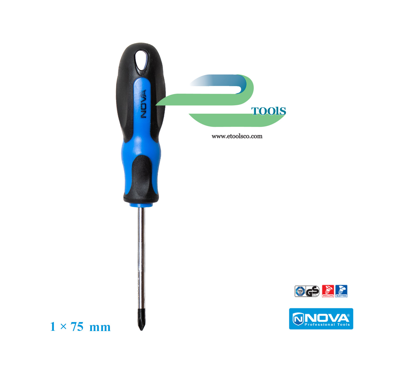 پیچ گوشتی چهارسو نووا 75×1 mm